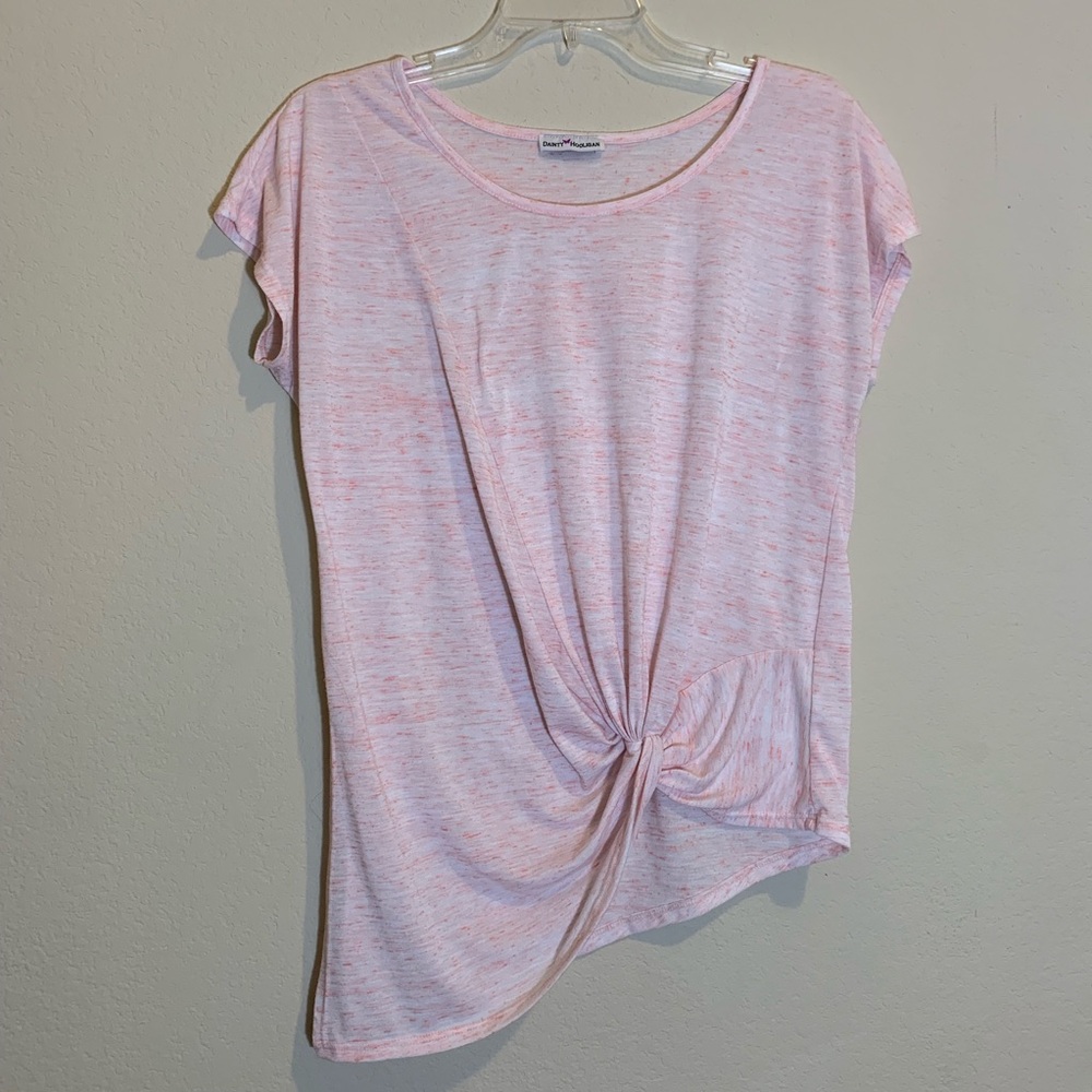 Urban Outfitters Dainty Hooligan Pink Boho Asymmetrical Twist Hem Top